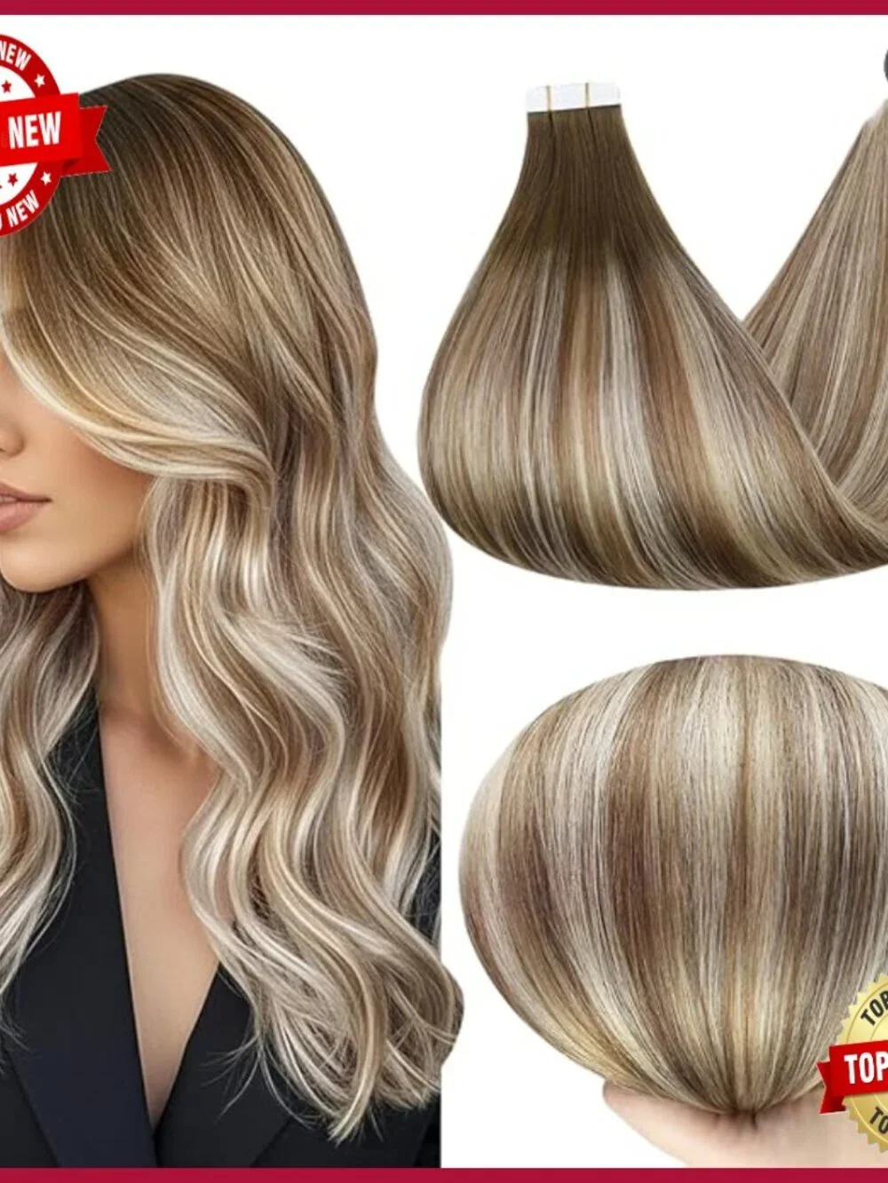 20 Inch Human Hair Tape Extensions 50g Straight Remy Hair Add Length